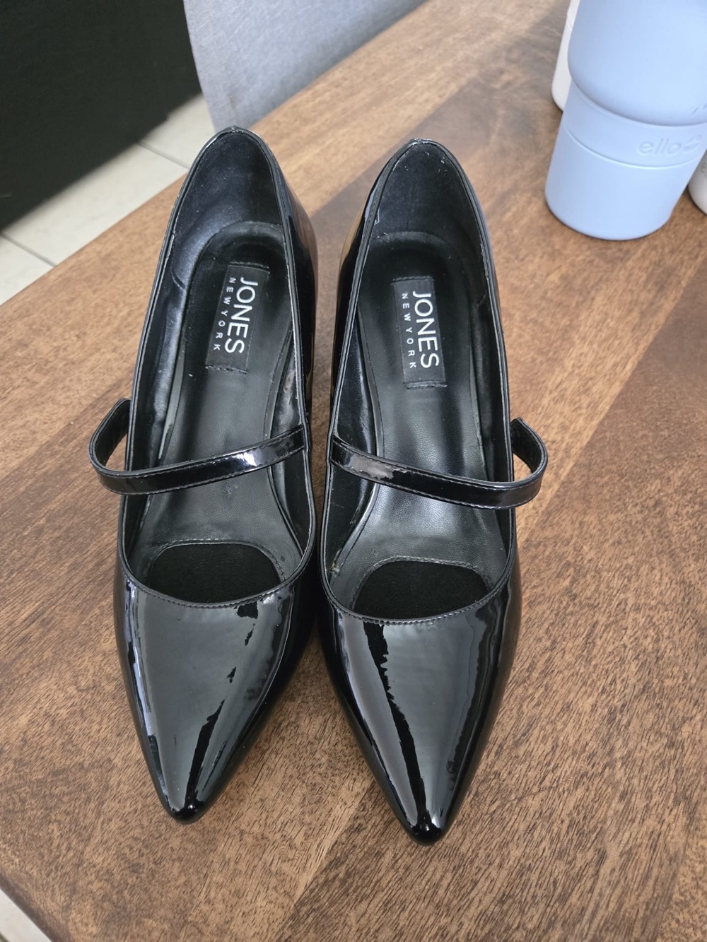 Jones New York Black Patent Mary Jane Heels Women’s Size 6.5 - Picture 2 of 2